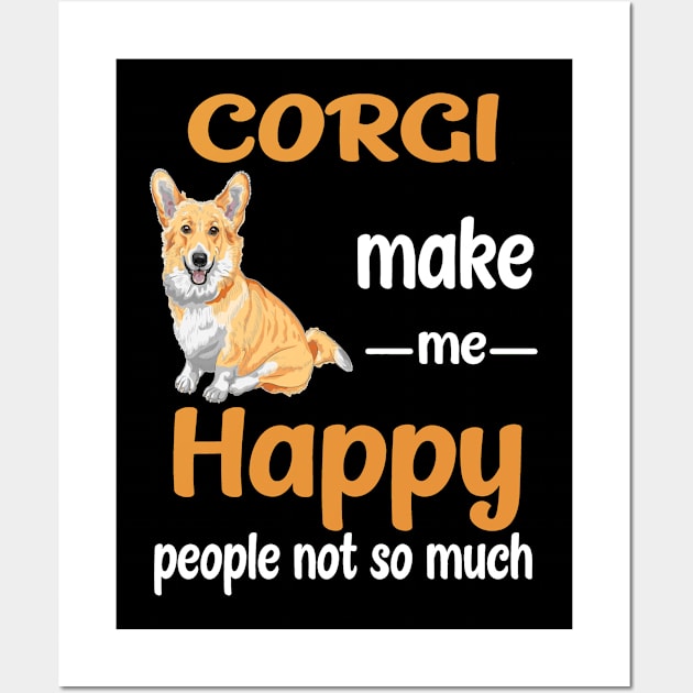 Corgi Make Me Happy (216) Wall Art by Darioz